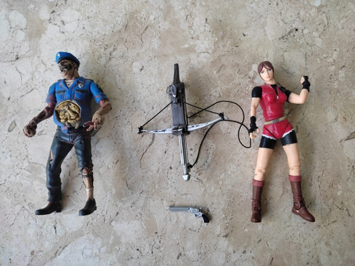 Action Figure Claire Redfield E Zombie Cop Resident Evil 2